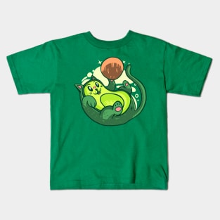 Avocado Cat Fun Kids T-Shirt